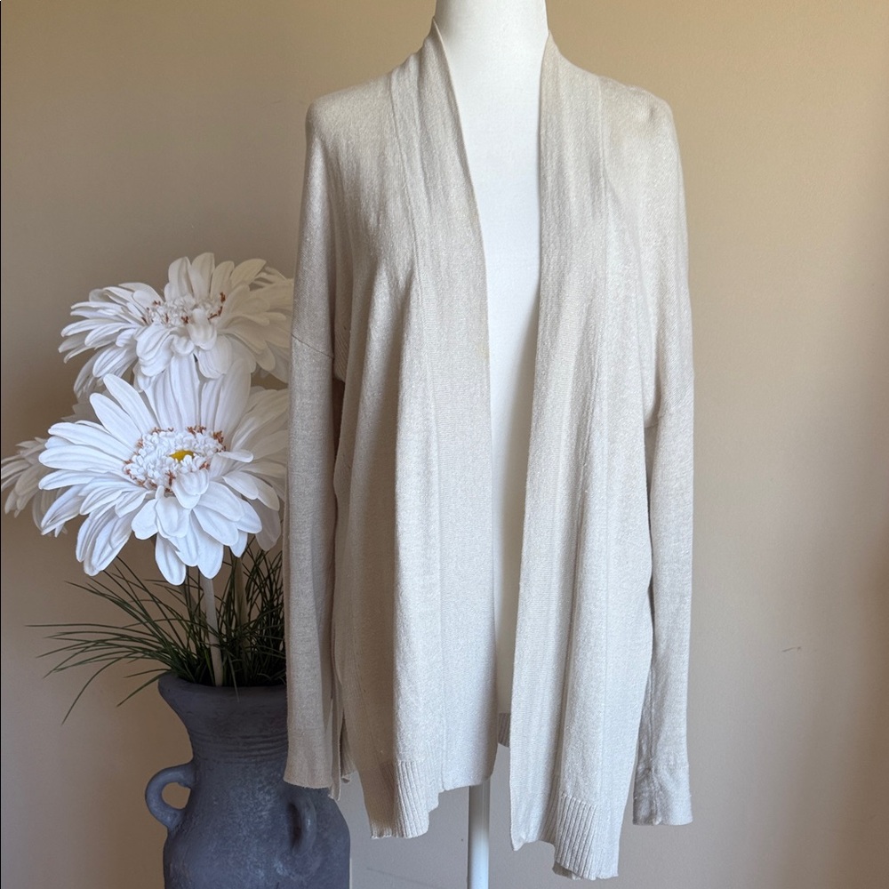 Lilly Pulitzer BeigeOpen-Front Sweater